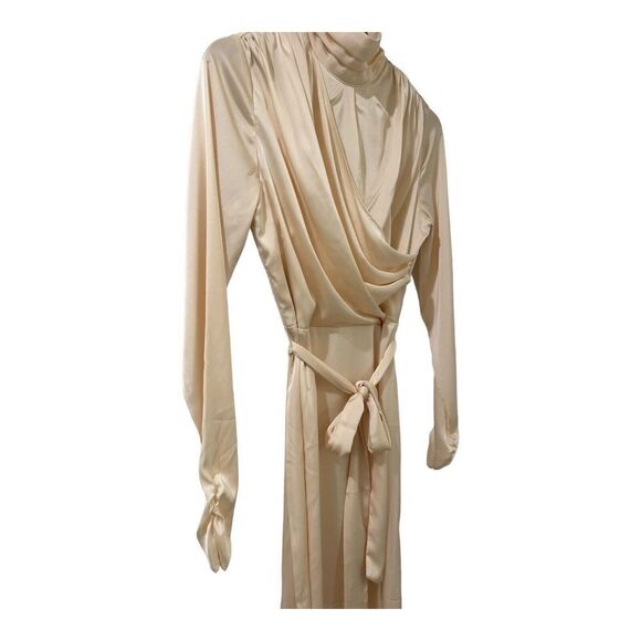 Alexia Admor Mockneck MIDI Dress Champagne NWT Size 4 Women’s - Picture 7 of 14